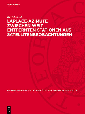 cover image of Laplace-Azimute zwischen weit entfernten Stationen aus Satellitenbeobachtungen